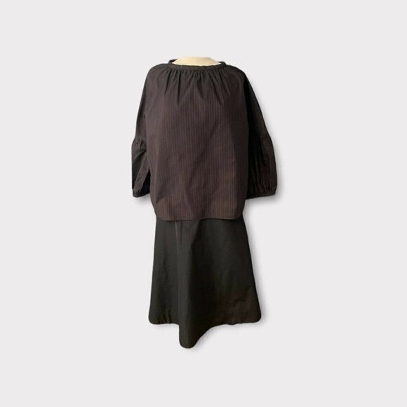 Pamela Milano Modest Set Outfit Skirt Blouse Top Size 50 Stripes - Picture 2 of 13